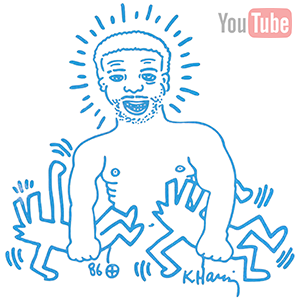 larry levann by keith haring